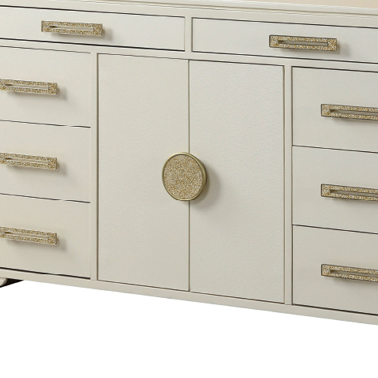 Jasmine - 8 Drawer Dresser With Side LED Lightning - Beige