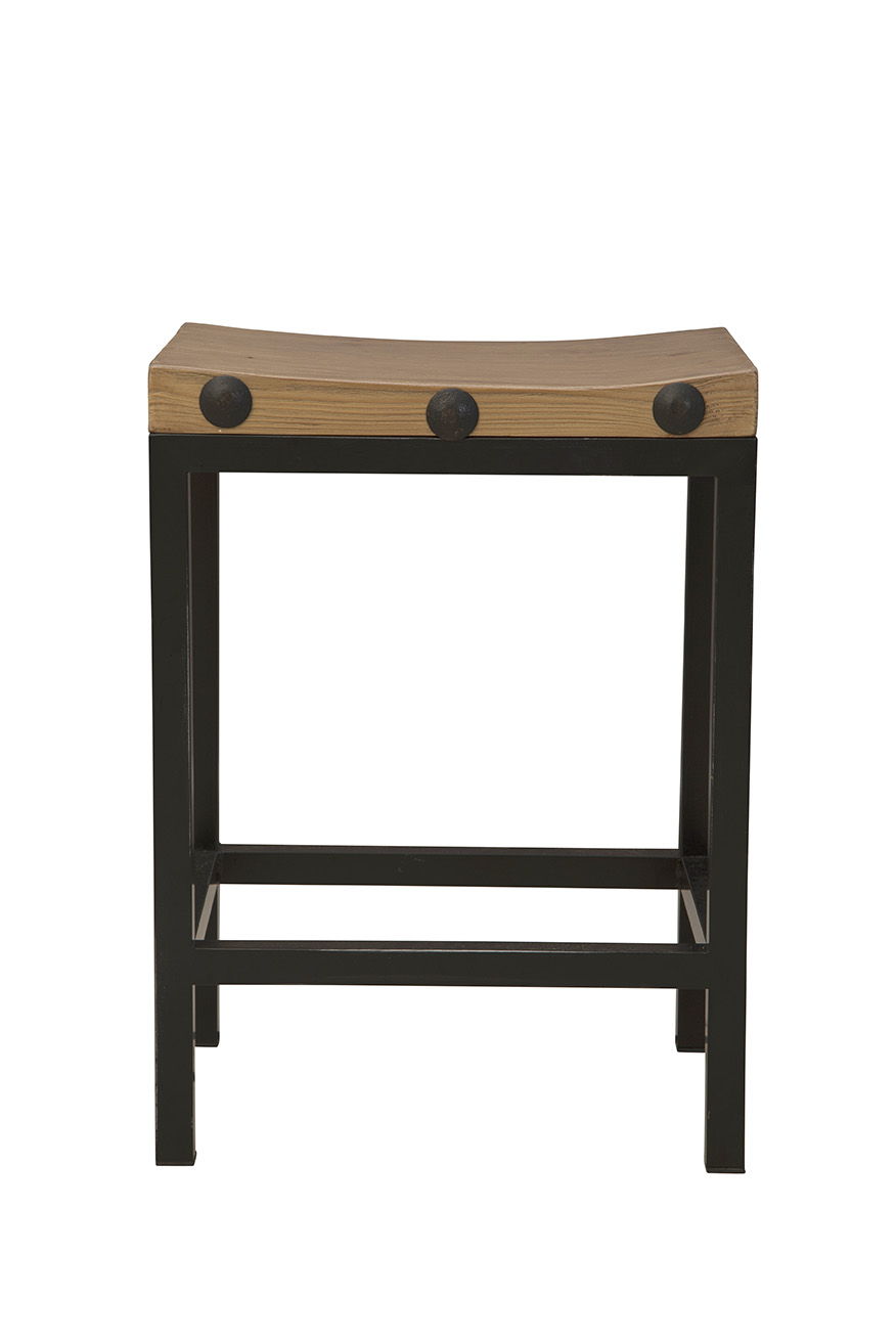 Old World - Counter Stool - Light Brown / Black