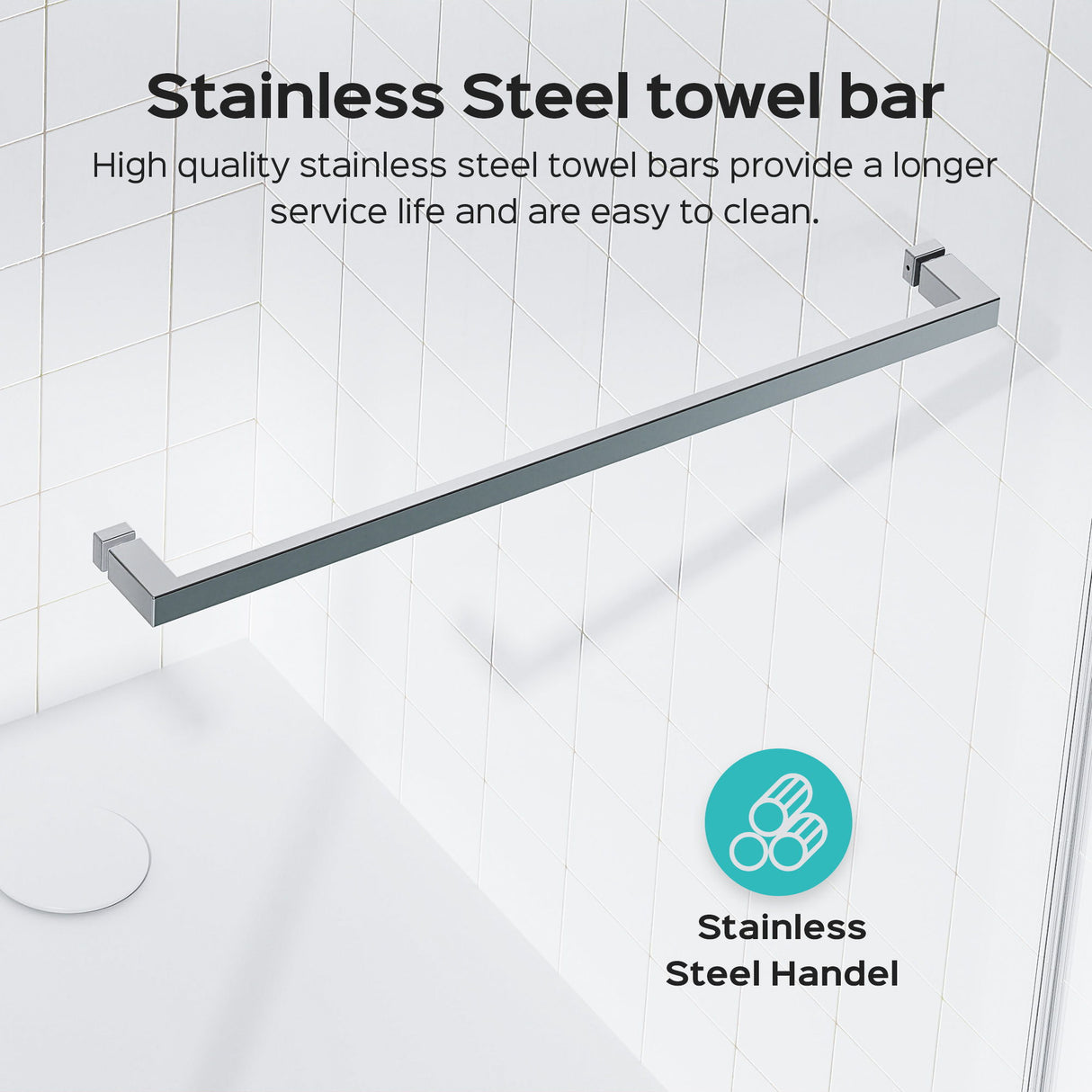 Frameless Double Sliding Shower Door - Chrome