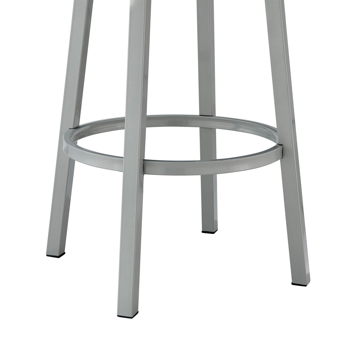 Lorin - 30" Bar Height Swivel Bar Stool - Silver / White