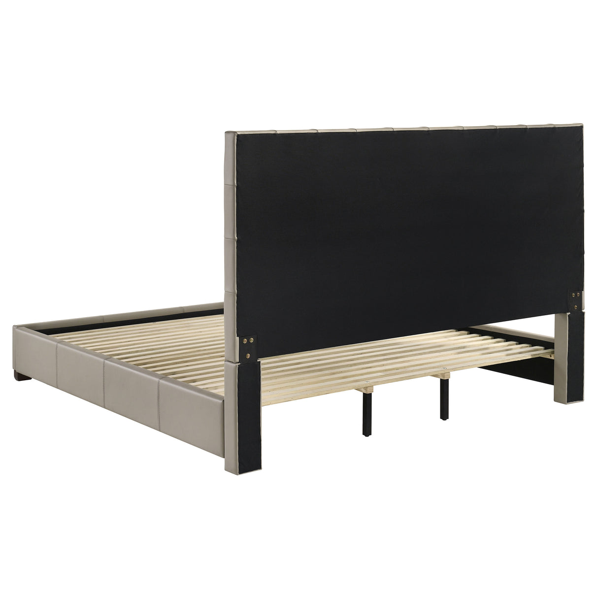 Medley Genuine Leather Eastern King Platform Bed in Tan