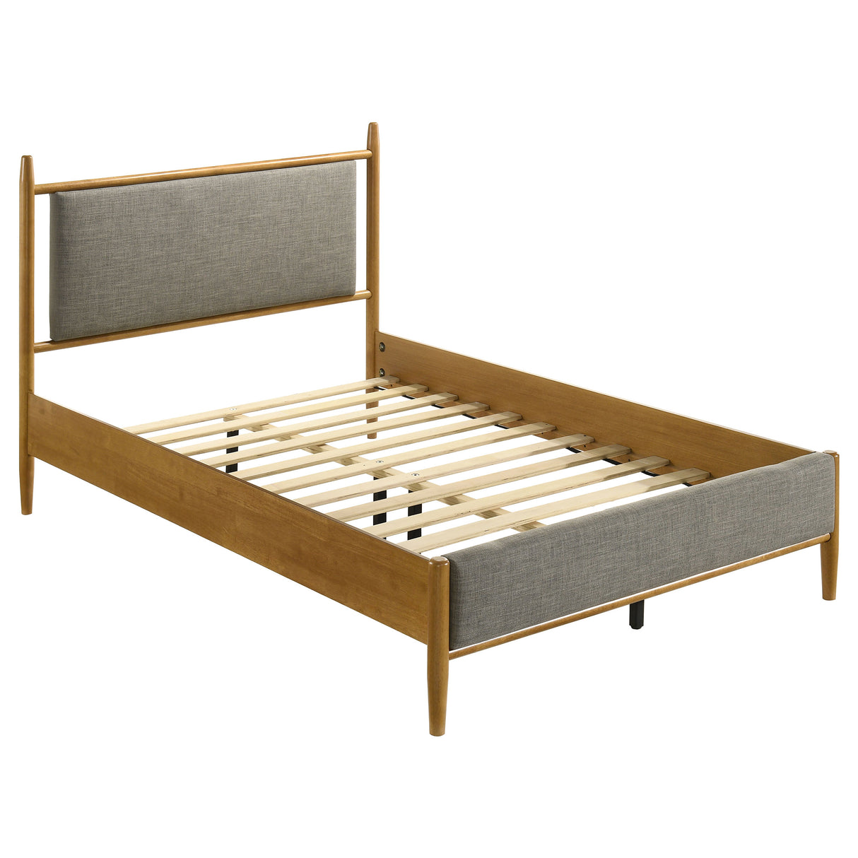 Mason 46-Inch Full Platform Bed - Grey and Light Brown
