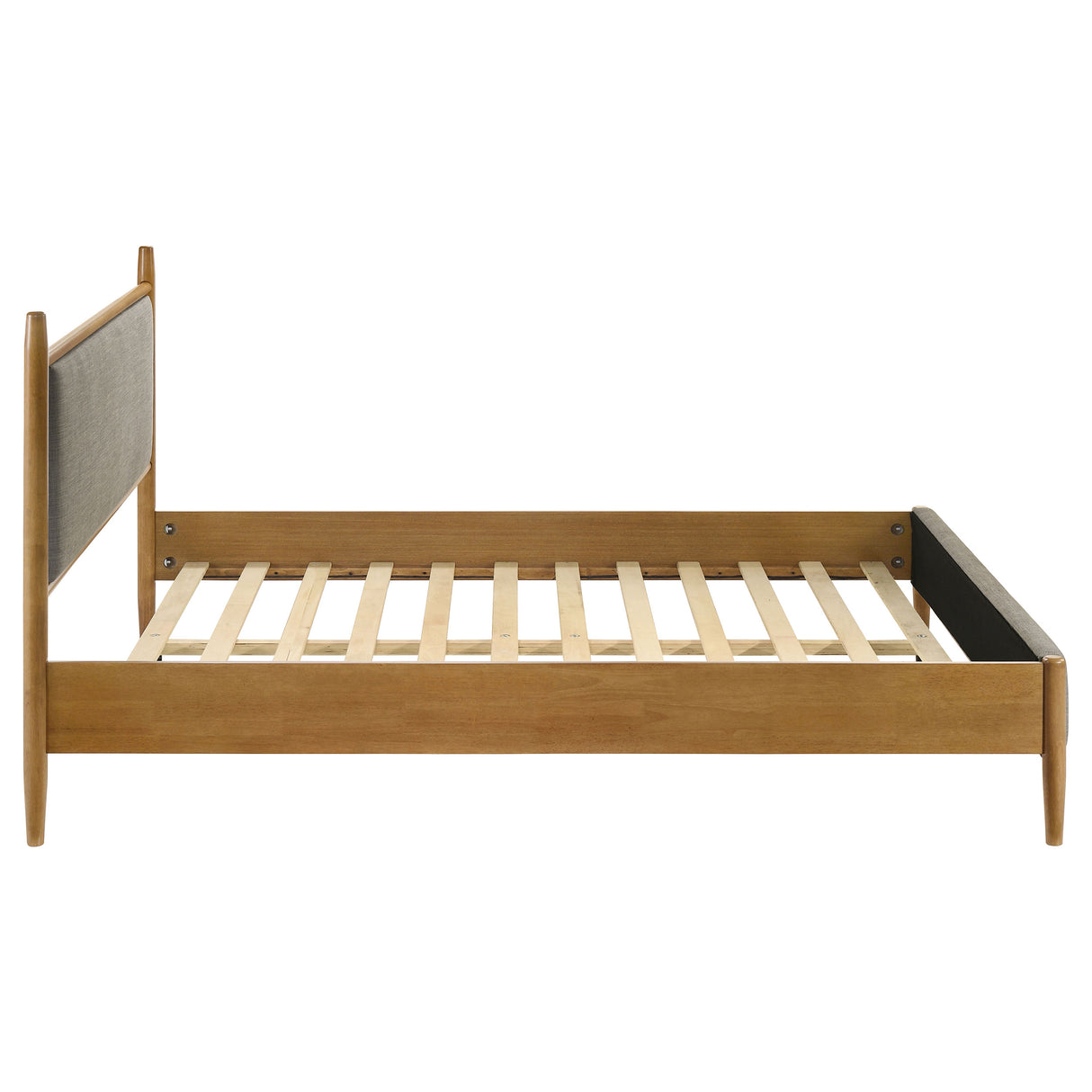 Mason 46-inch Queen Platform Bed Grey and Light Brown