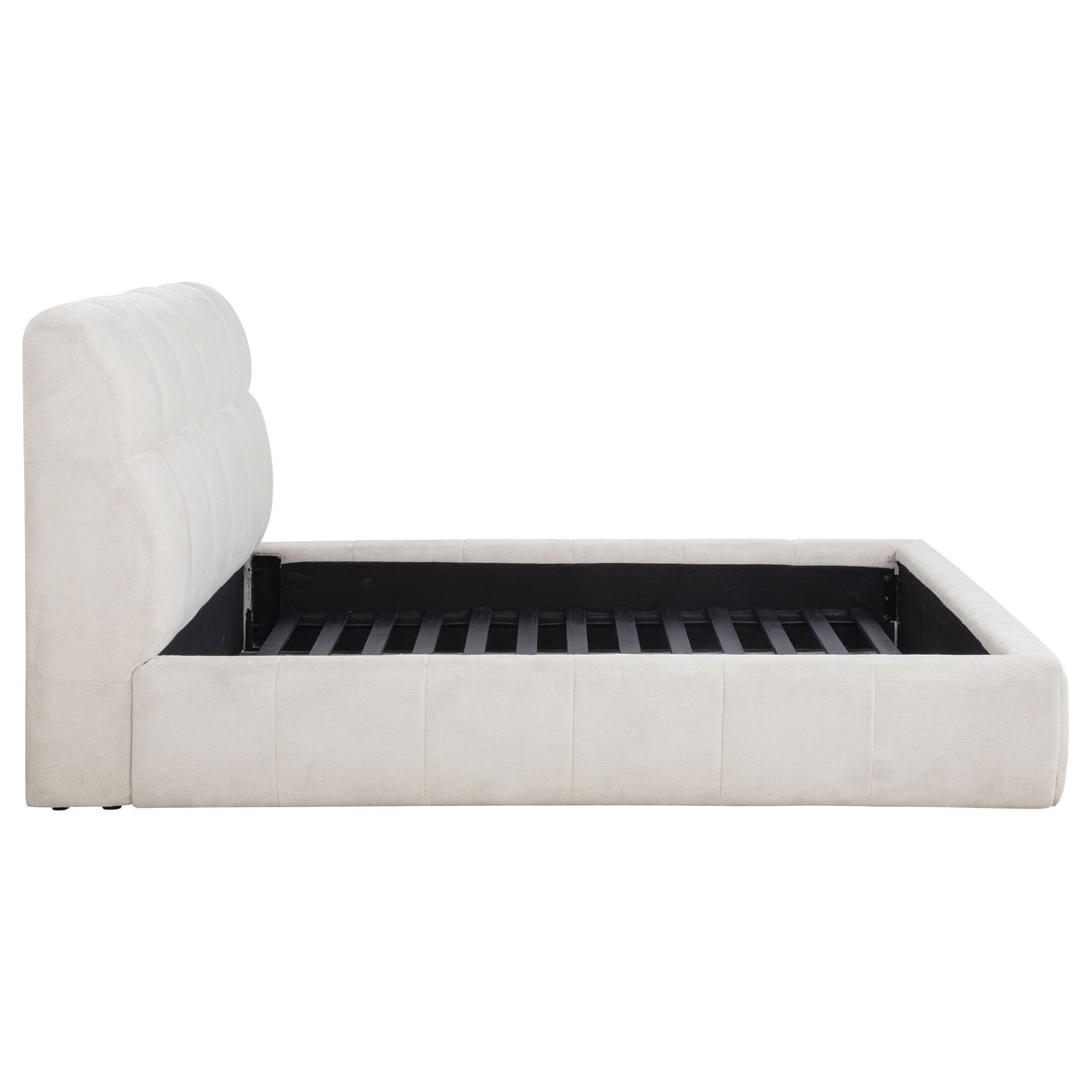 Nollet 48-Inch Upholstered Queen Platform Bed in Cream