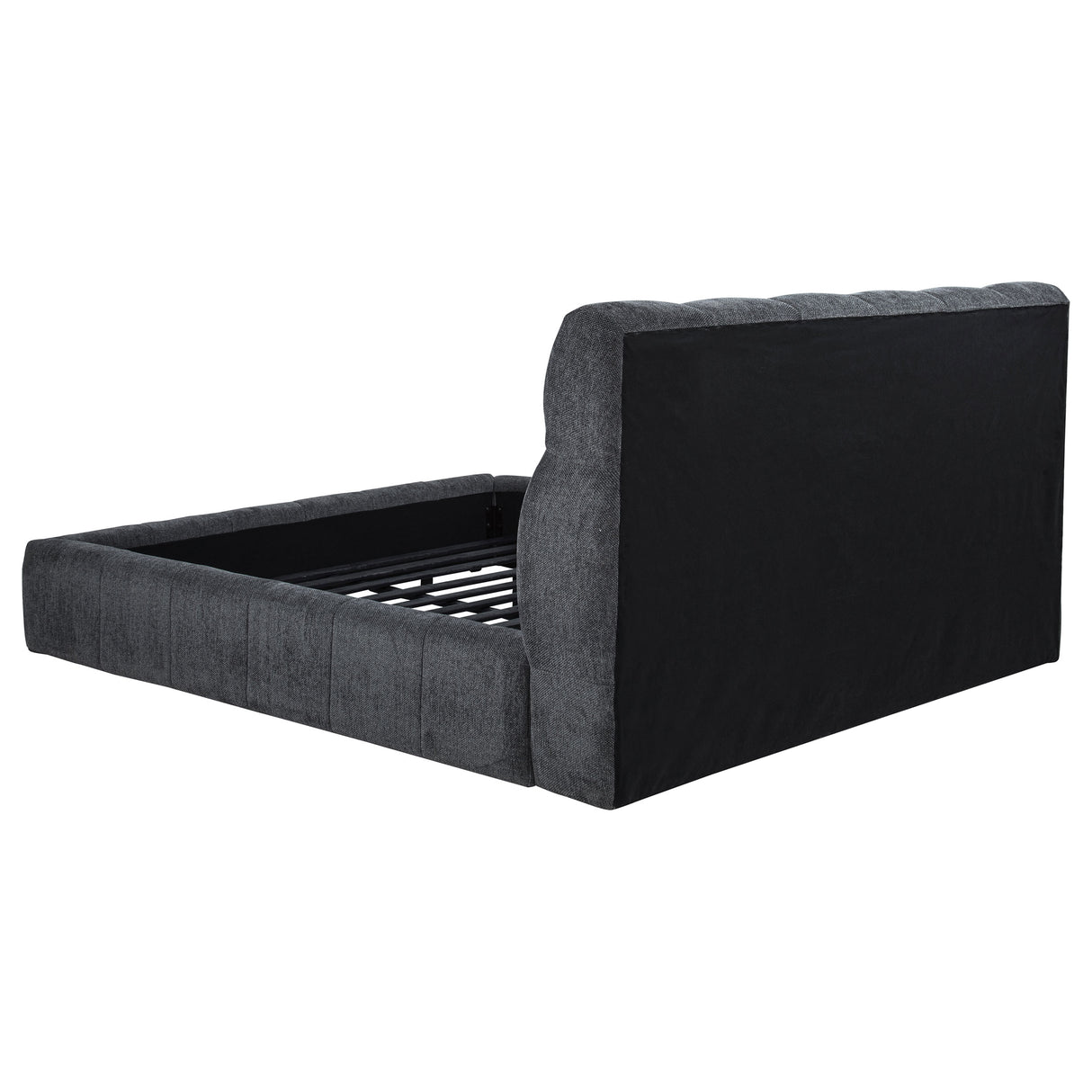 Nollet 48-Inch Upholstered California King Platform Bed in Grey