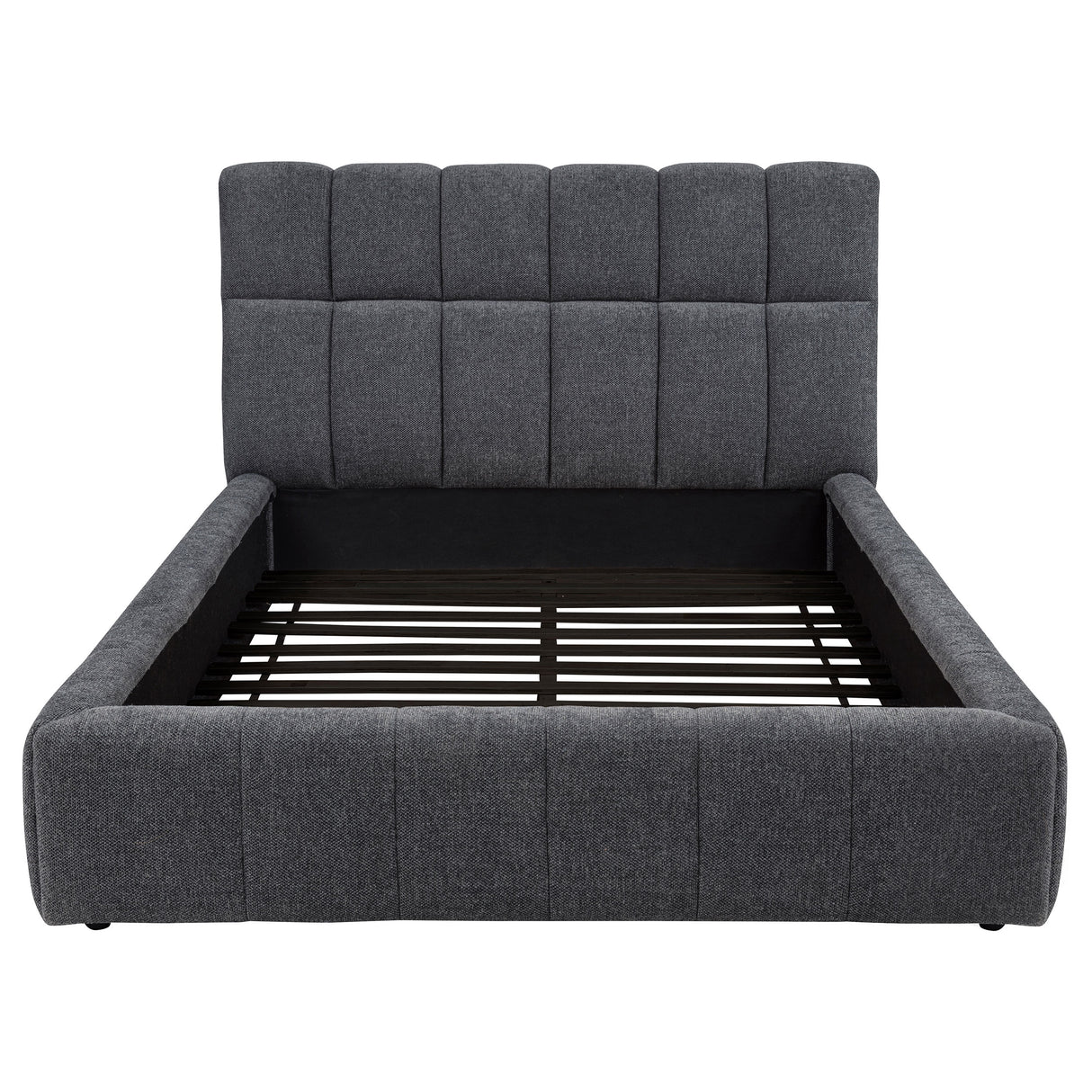 Nollet 48-inch Upholstered Queen Platform Bed Grey
