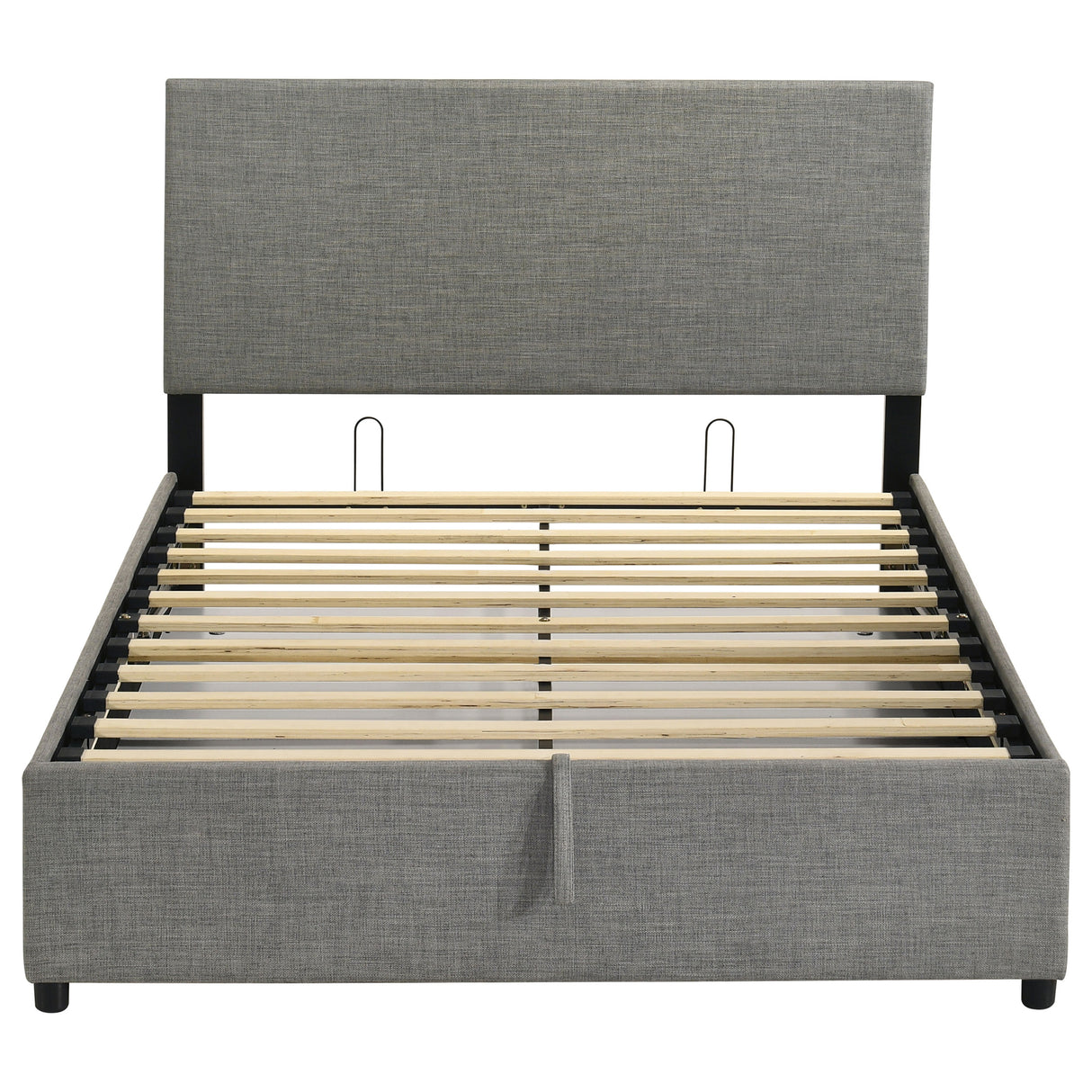 Reeves Grey Upholstered Full Lift-Top Storage Platform Bed