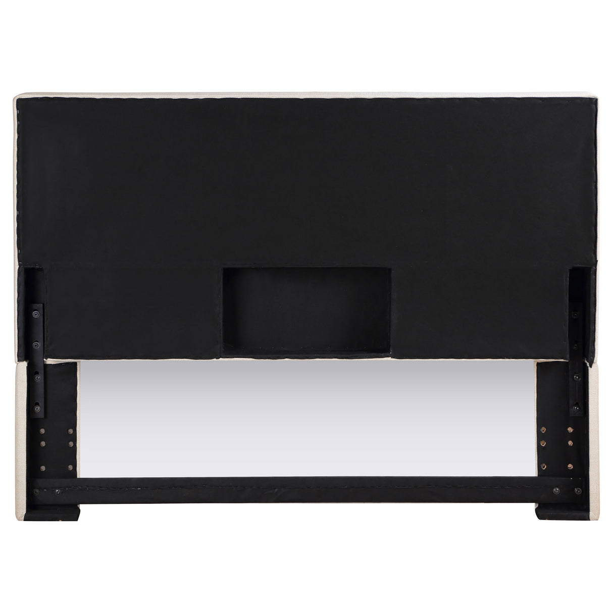 Pirro Upholstered King Panel Headboard in Sand