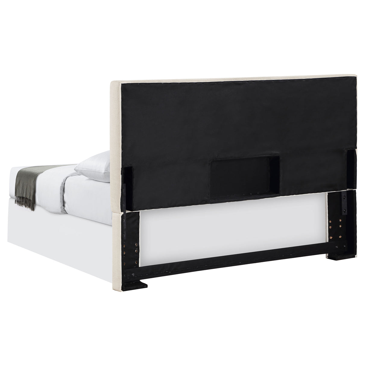 Pirro Upholstered Queen or Full Panel Headboard in Sand