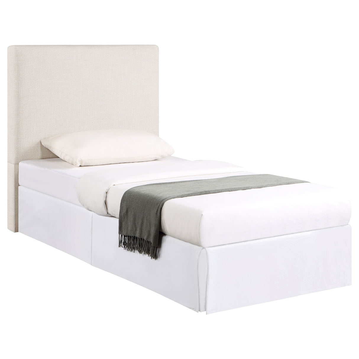 Pirro Upholstered Twin Panel Headboard, Sand