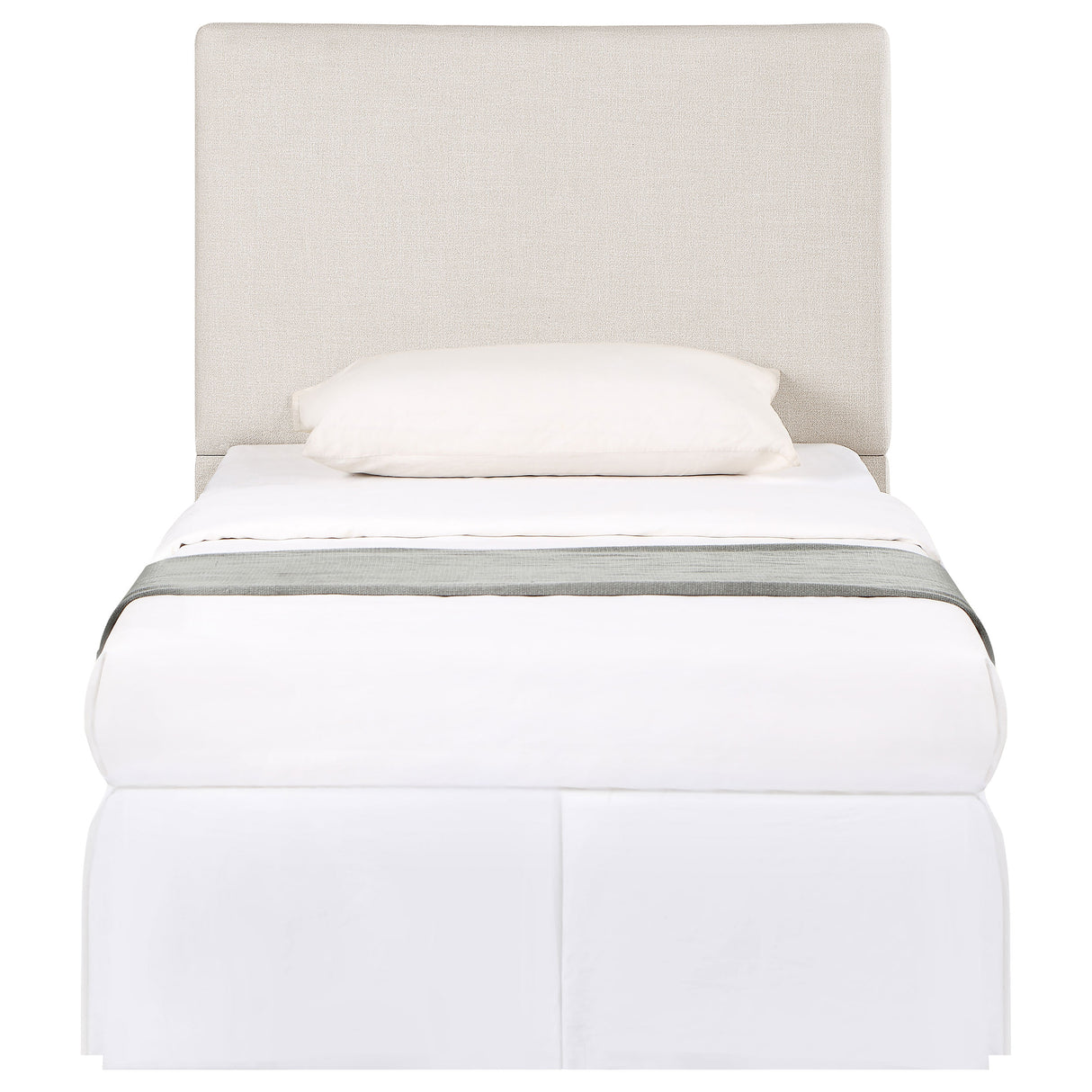 Pirro Upholstered Twin Panel Headboard, Sand