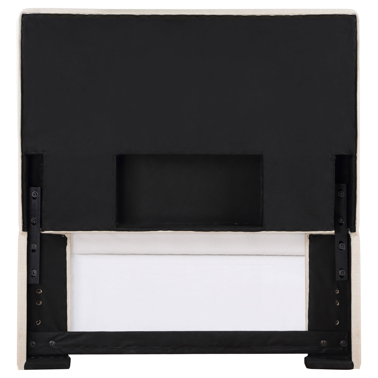 Pirro Upholstered Twin Panel Headboard, Sand