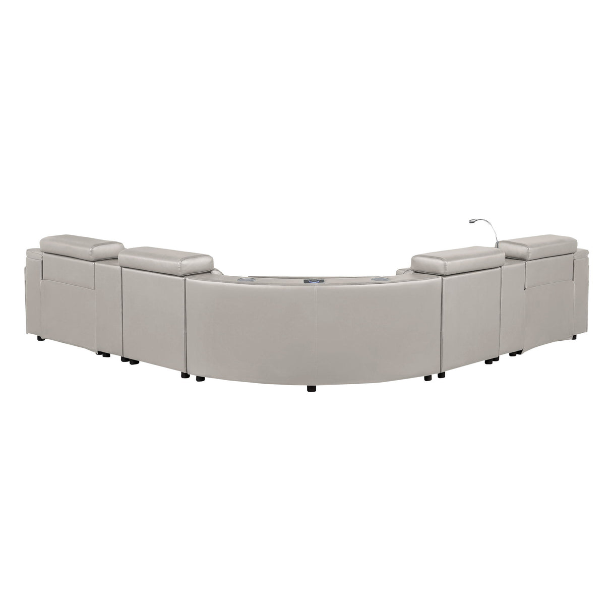 Nova - Sectional With Bluetooth Speaker, LED And Lifting Wine Cabinet
