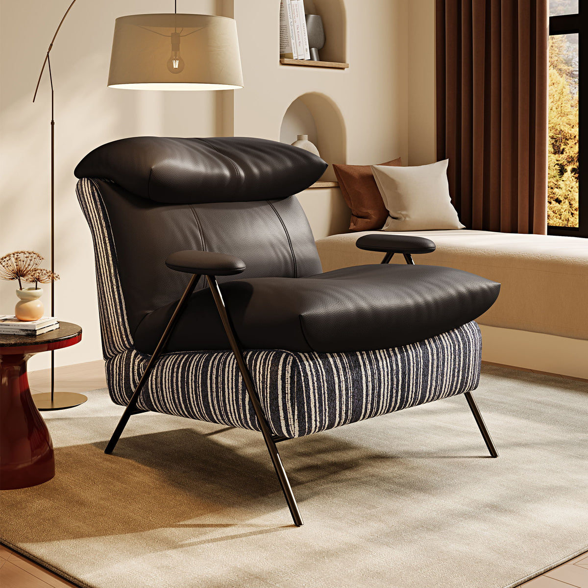 Lounge Single Chair - Black