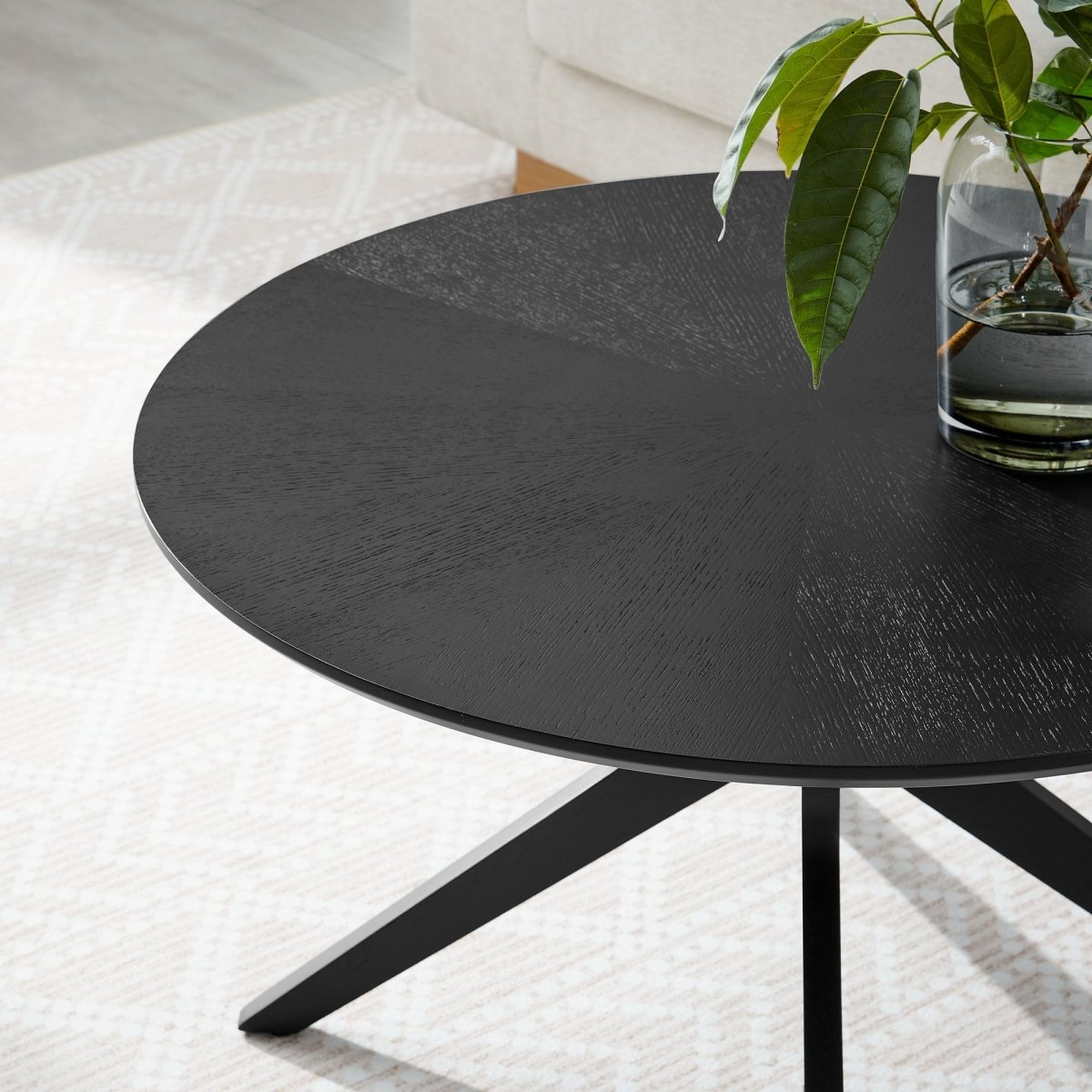 32 Inch Mid - Century Round Wood Coffee Table - Coffee Tables available at Alpine Outlets in Denver