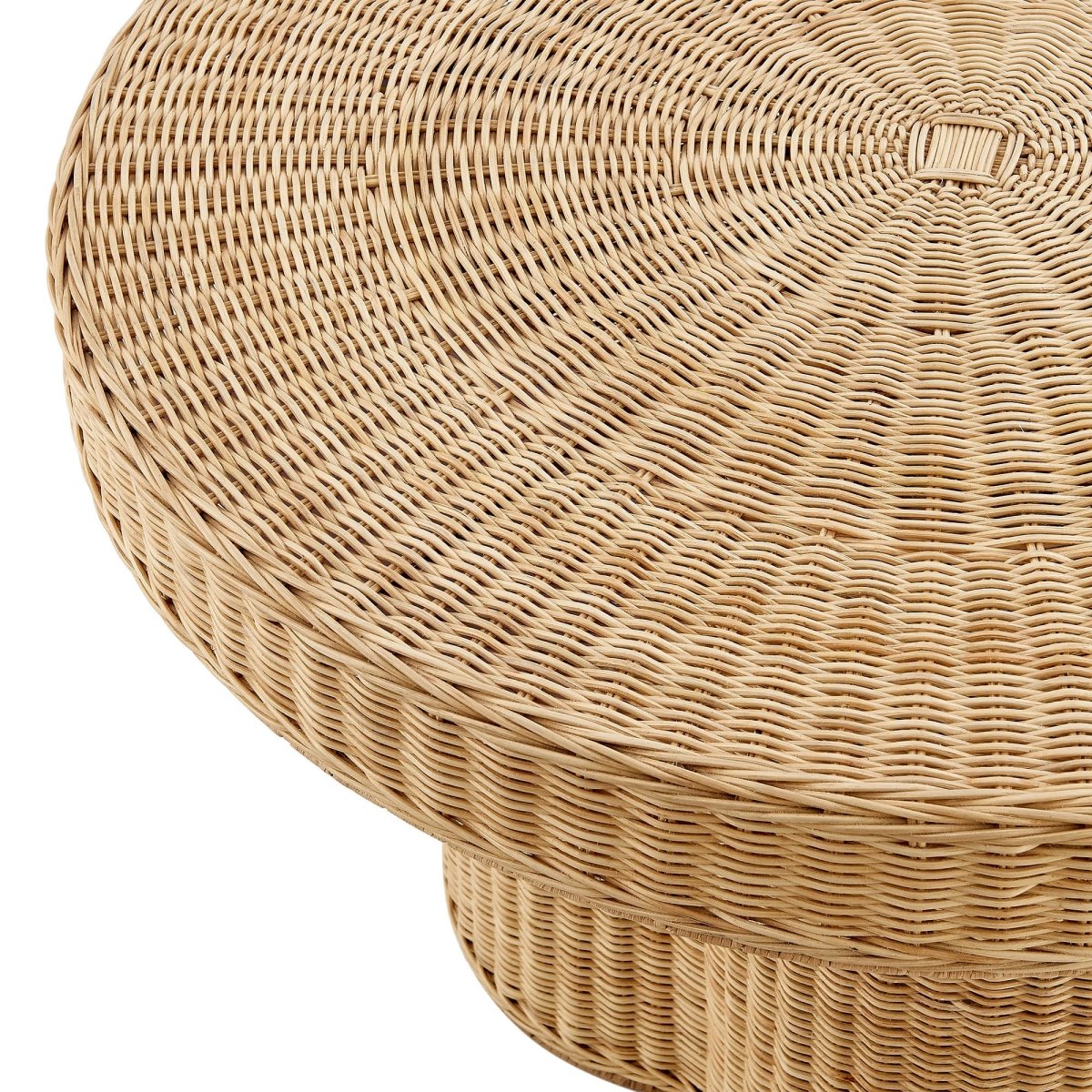 32 Inch Round Natural Rattan Coffee Table in Natural - Coffee Tables available at Alpine Outlets in Denver