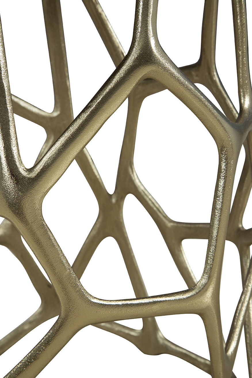 Ariel - Short End Table - Black / Gold