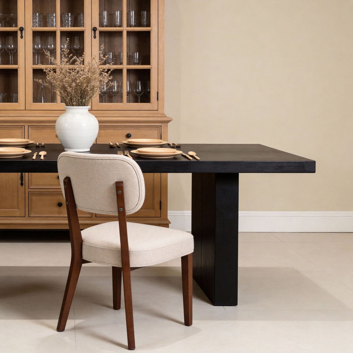 Contemporary Armless Dining Chairs (Set of 2)