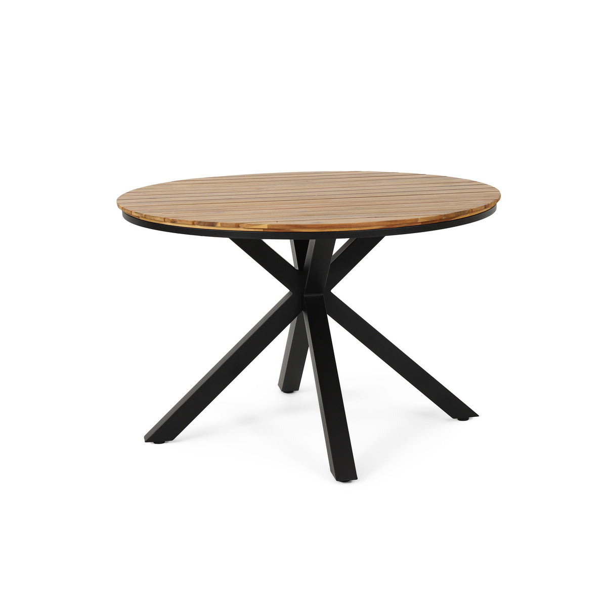 Outdoor Dining Table - Teak / Black