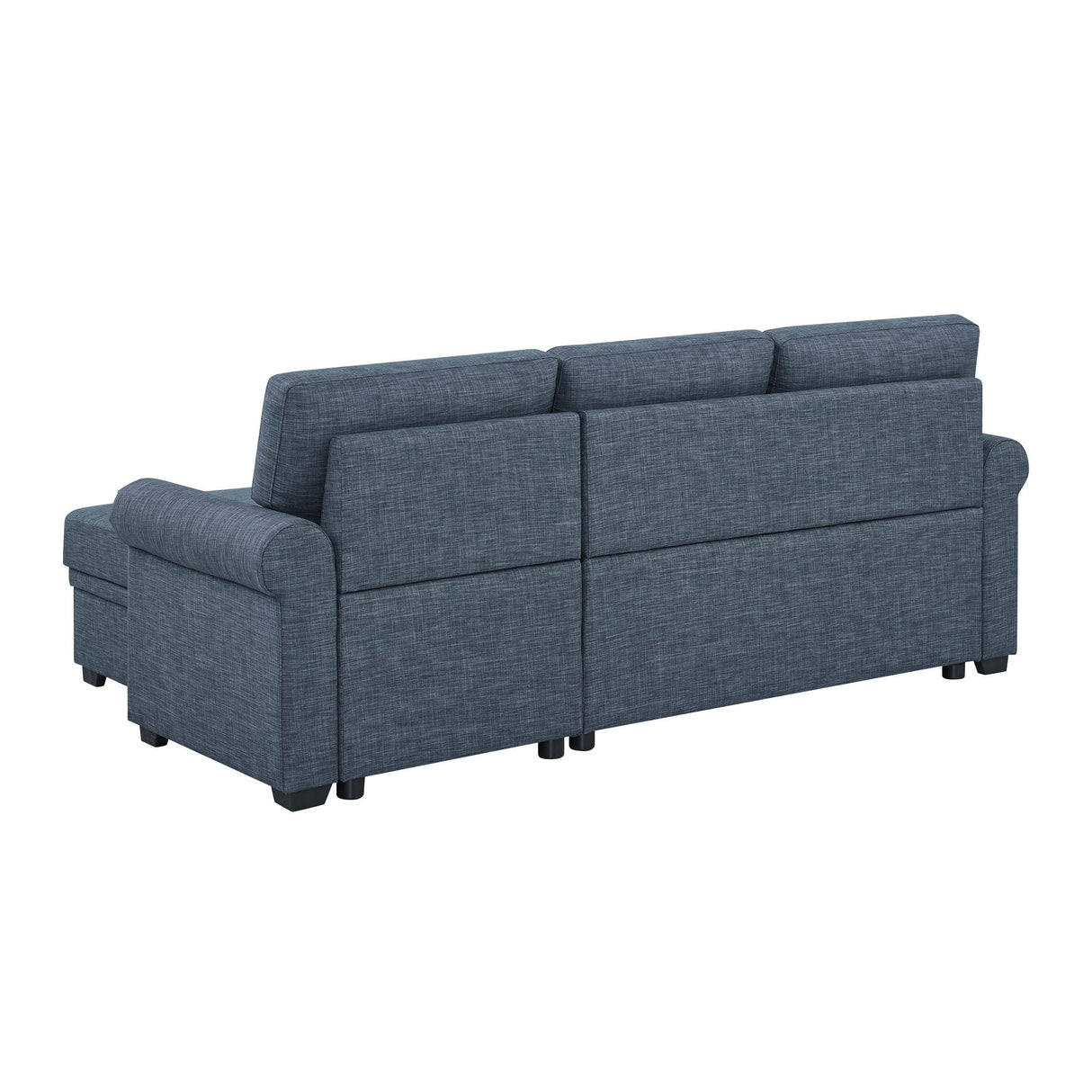 Upholstered Sleeper Sofa With Reversible Storage Chaise