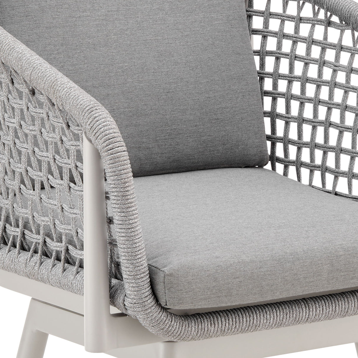 Rhodes - Outdoor Patio Swivel Counter Stool - Light Gray