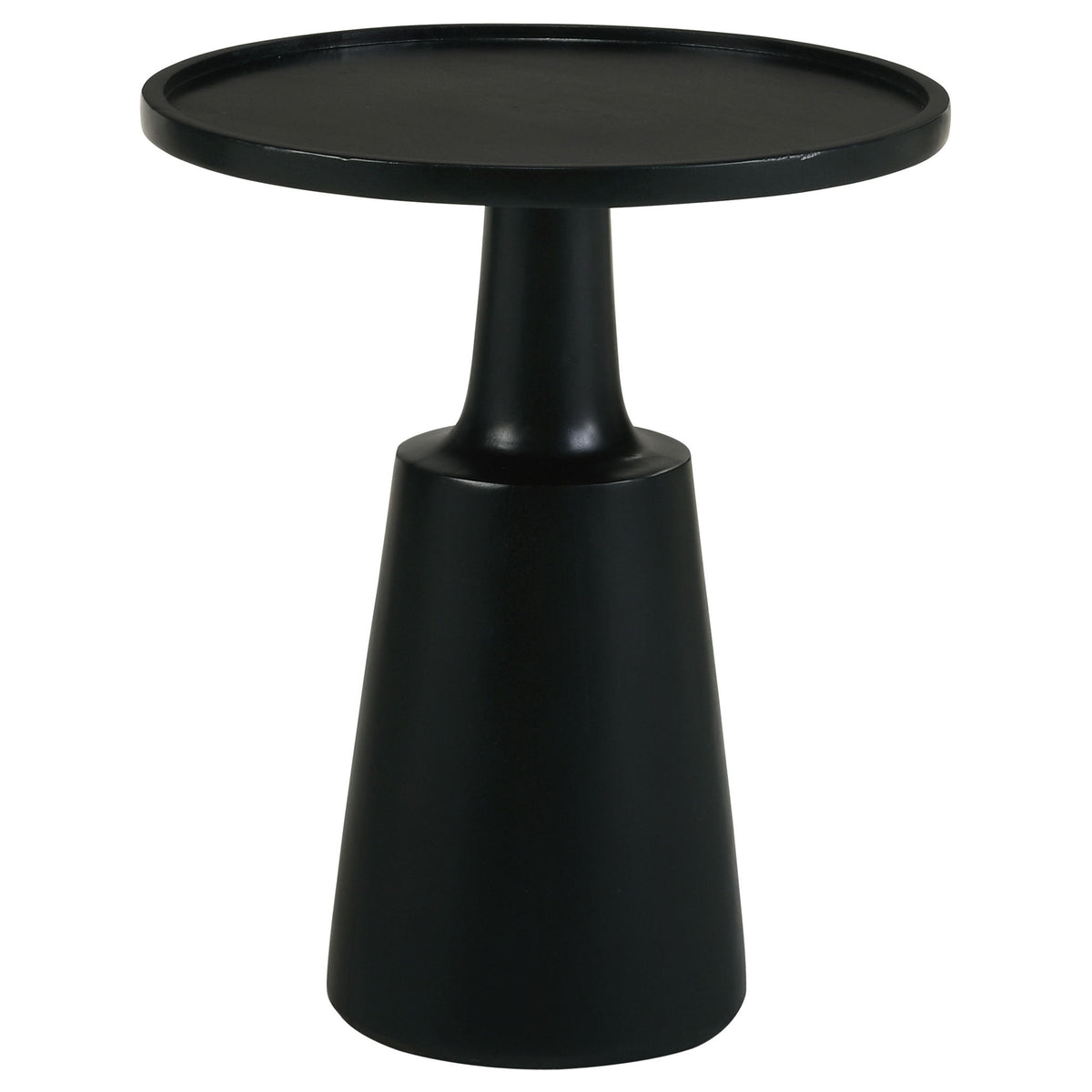 Pedestal Accent Table With Round Lipped Top