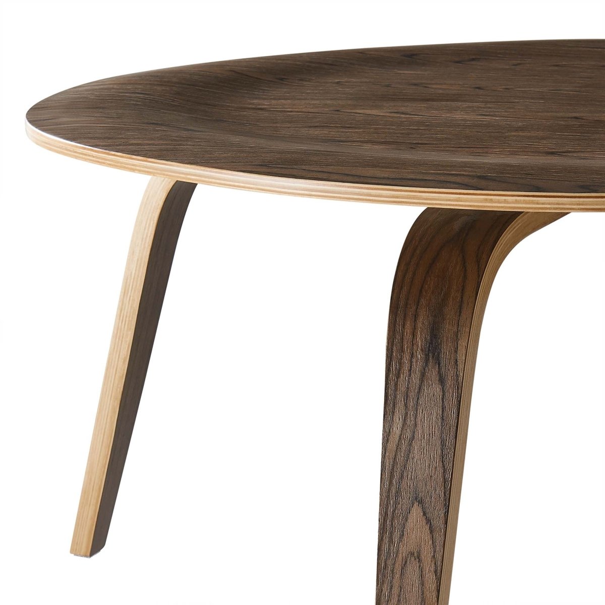 34 Inch Mid - Century Molded Plywood Coffee Table in Walnut - Coffee Tables available at Alpine Outlets in Denver