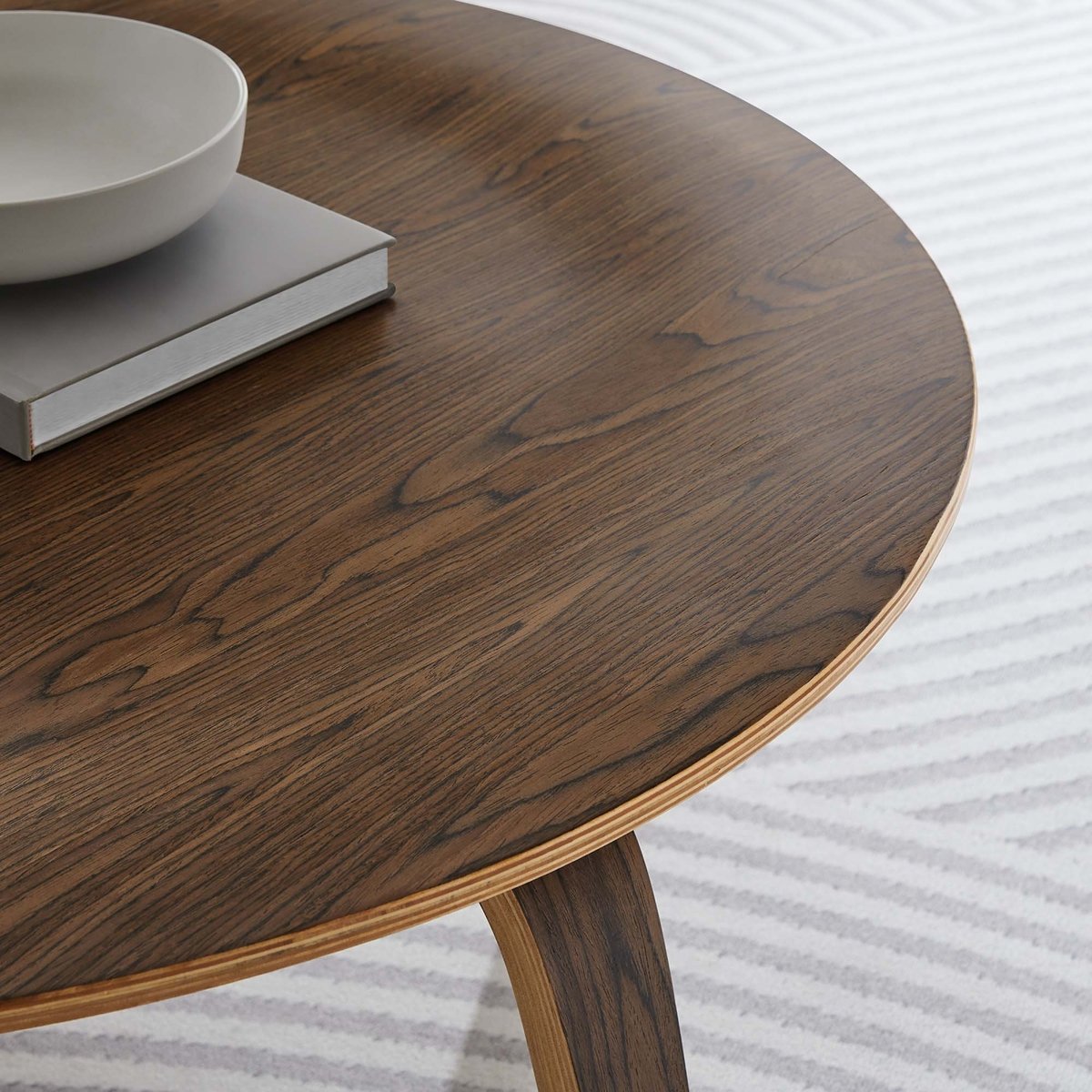 34 Inch Mid - Century Molded Plywood Coffee Table in Walnut - Coffee Tables available at Alpine Outlets in Denver