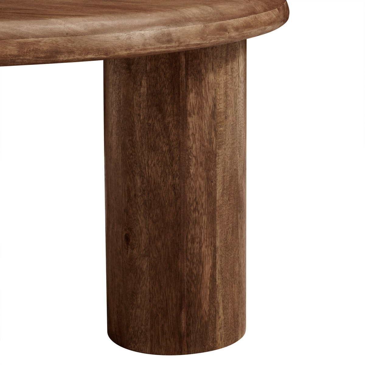 34 Inch Minimalist Round Solid Mango Wood Coffee Table - Coffee Tables available at Alpine Outlets in Denver
