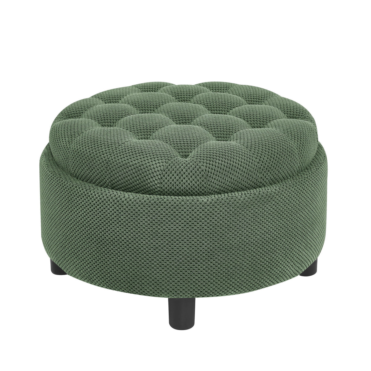 Storage Round Footstool Table Ottoman