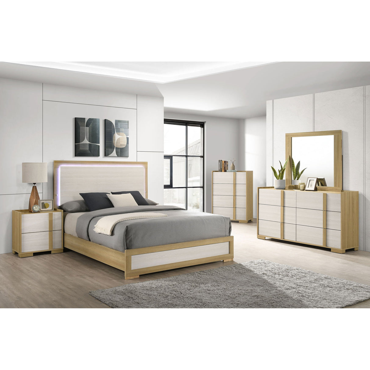 Lincoln - Bedroom Set With LED Lighting
