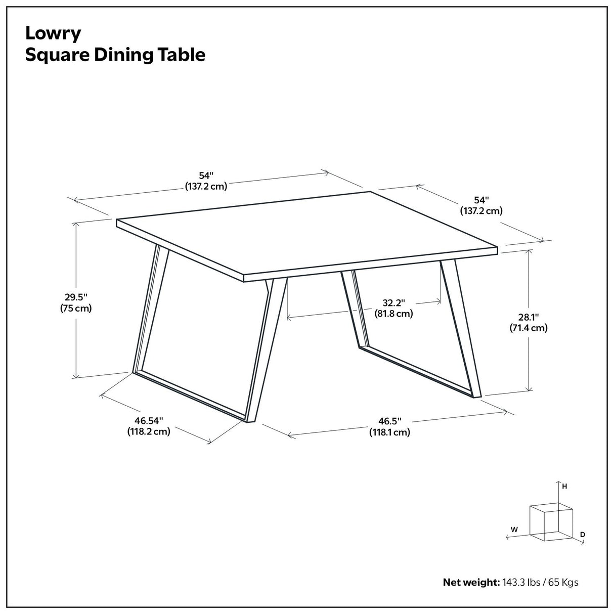 Lowry - Handcrafted Square Dining Table