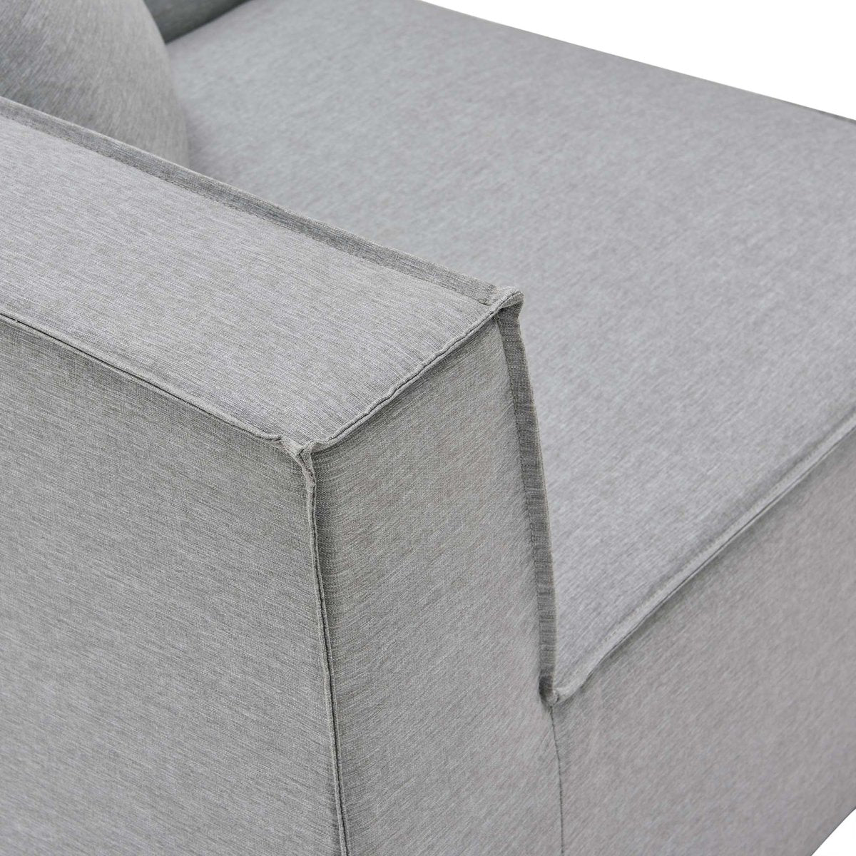 35" 2-Piece Modern Upholstered Outdoor Loveseat – Gray - Outdoor - Alpine Outlets
