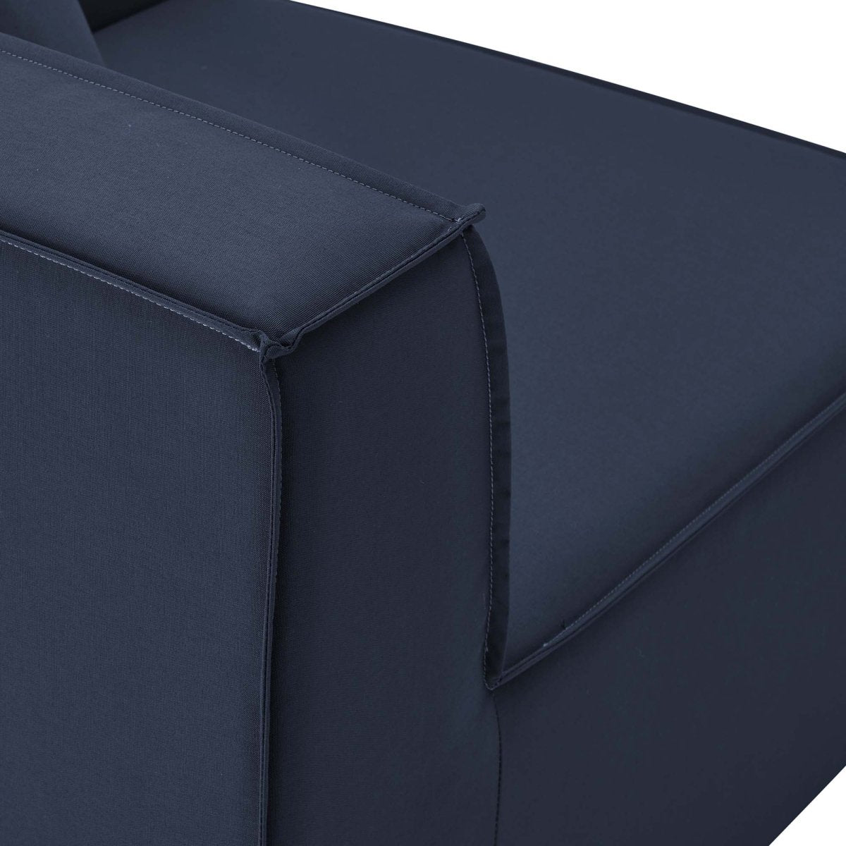 35" 2-Piece Modern Upholstered Outdoor Loveseat – Navy - Outdoor - Alpine Outlets