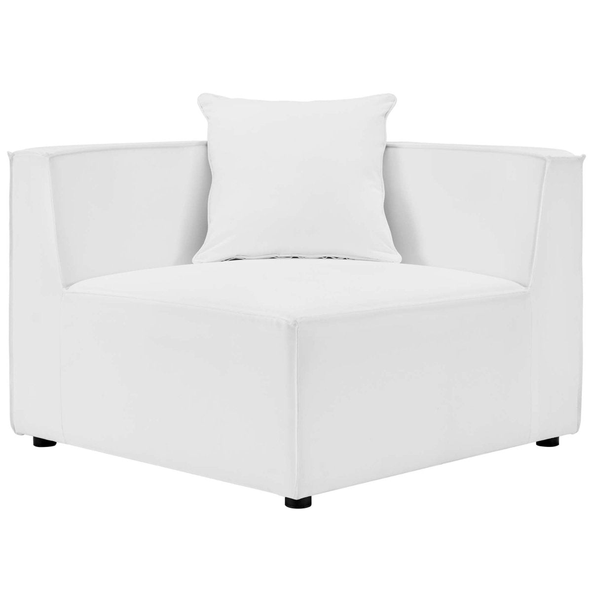 35" 2-Piece Modern Upholstered Outdoor Loveseat – White - Outdoor - Alpine Outlets