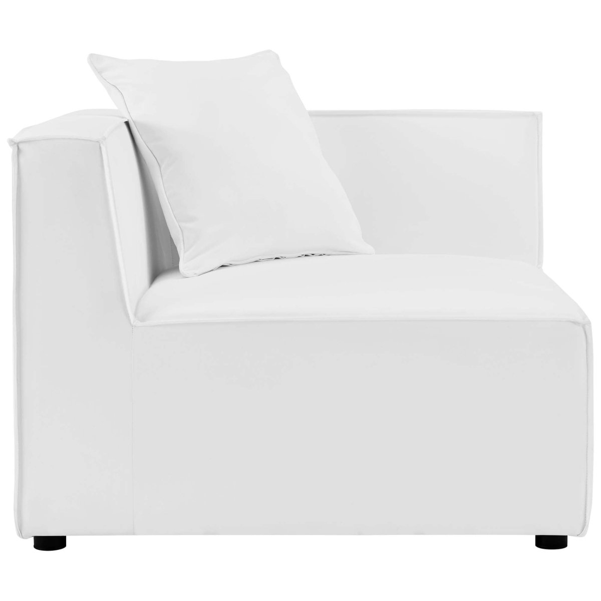 35" 2-Piece Modern Upholstered Outdoor Loveseat – White - Outdoor - Alpine Outlets