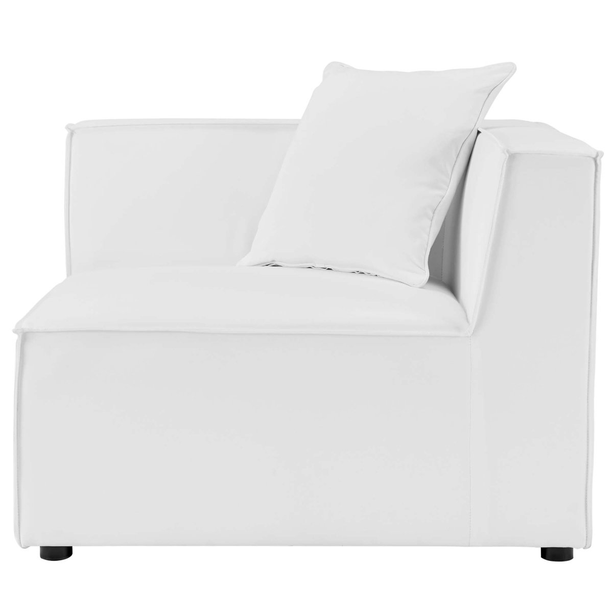 35" 2-Piece Modern Upholstered Outdoor Loveseat – White - Outdoor - Alpine Outlets