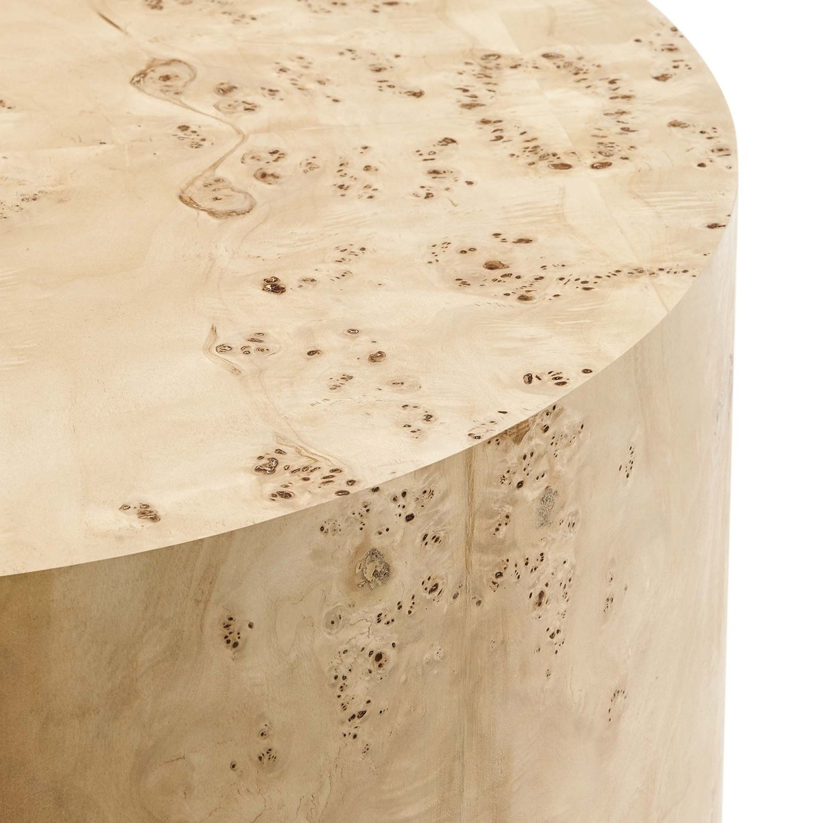 35 Inch Sophisticated Round Burl Wood Coffee Table - Coffee Tables available at Alpine Outlets in Denver