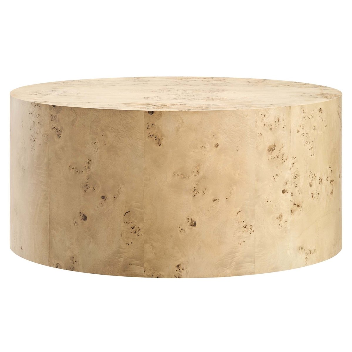 35 Inch Sophisticated Round Burl Wood Coffee Table - Coffee Tables available at Alpine Outlets in Denver