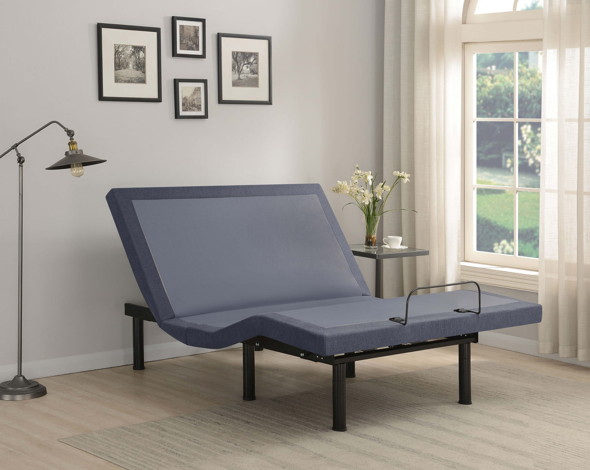 Negan Twin XL Adjustable Bed Base - Grey and Black