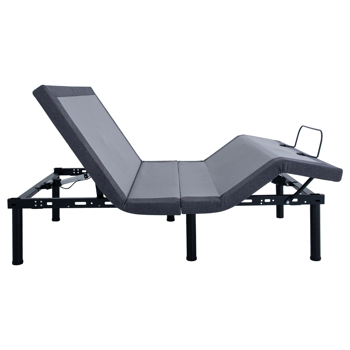 Negan Twin XL Adjustable Bed Base - Grey and Black