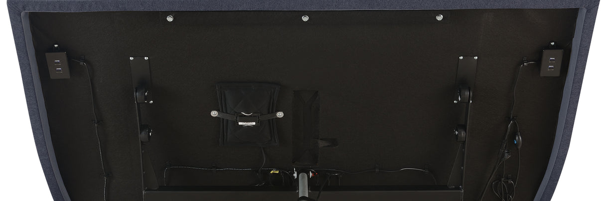 Negan Twin XL Adjustable Bed Base - Grey and Black