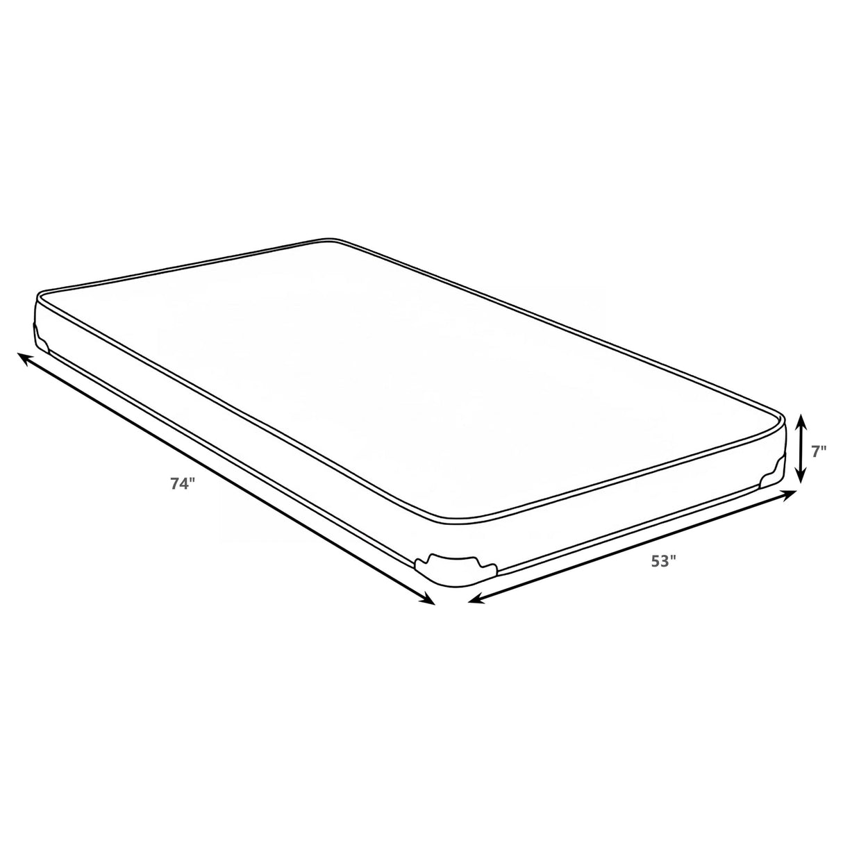 Drover 7-Inch Full Foam Mattress with Built-in Bunkie Board