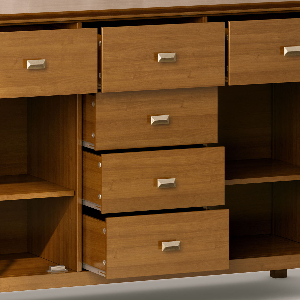 Sideboard Buffet Dining Room Cabinet Solid Wood Storage 54x36in