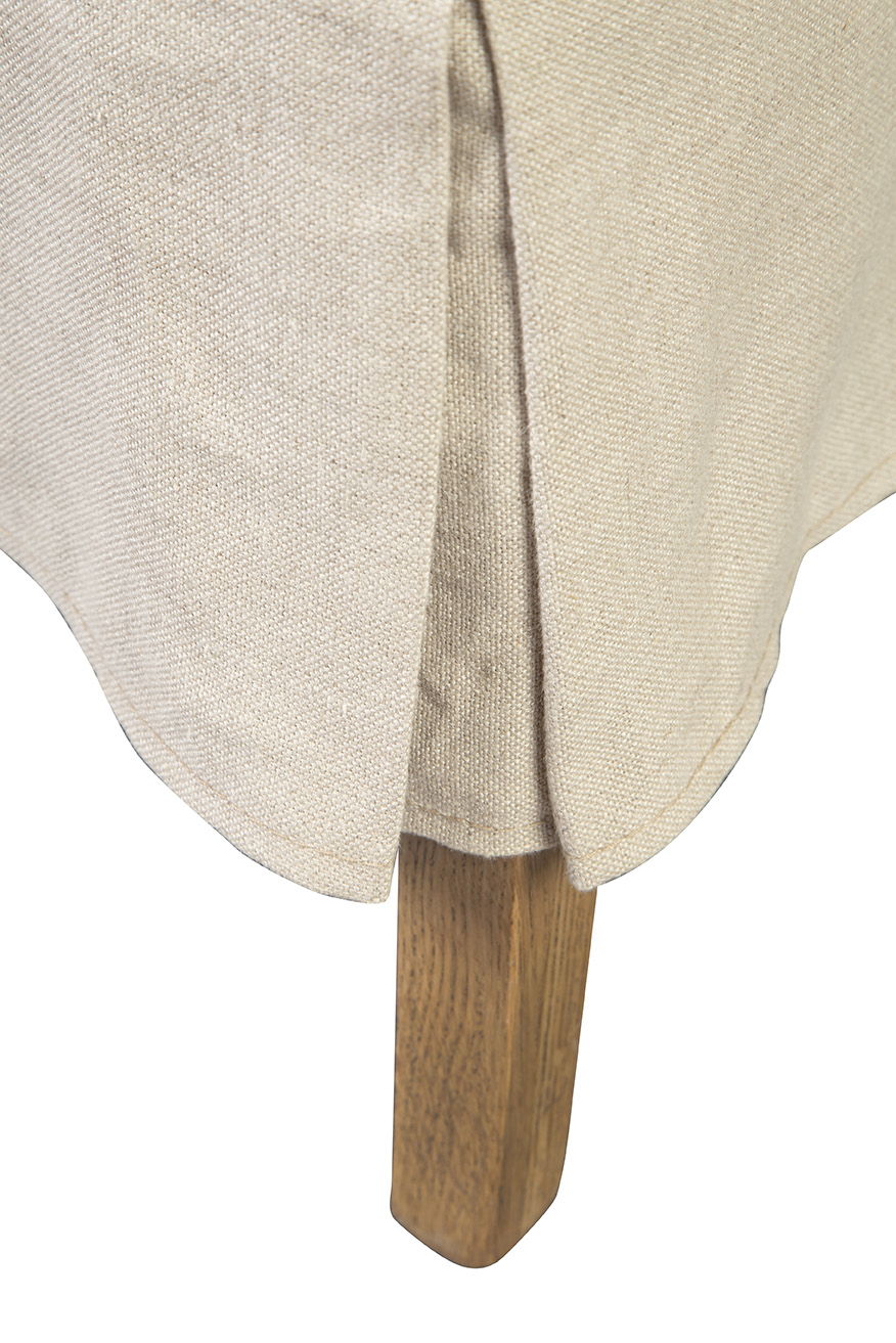 Linen Slip Covered Parsons Chair (Set of 2) - Pearl Silver