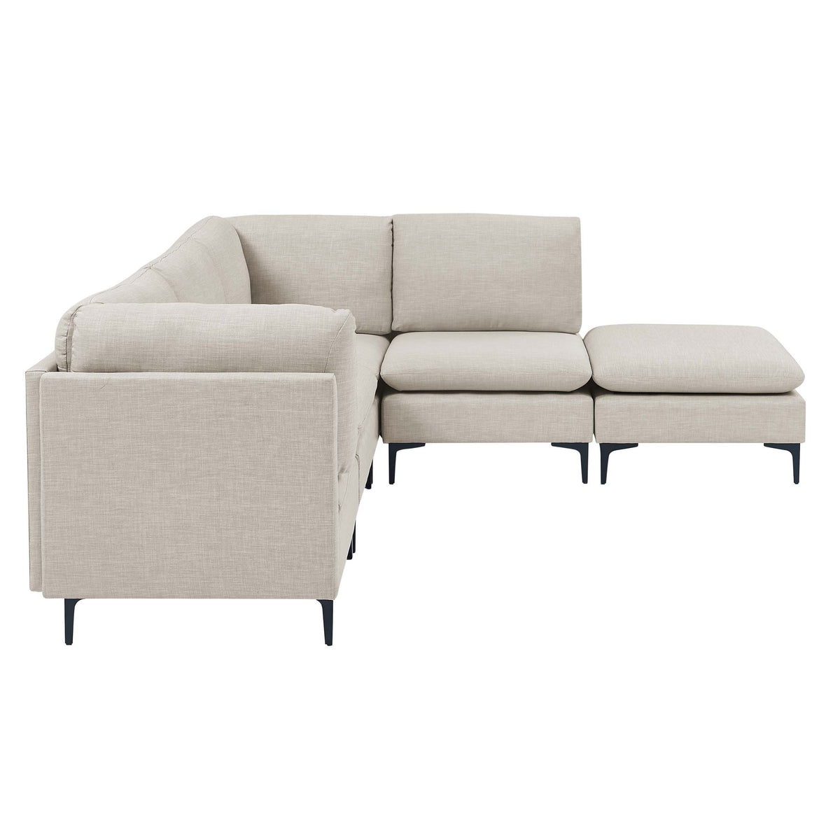 Upholstered Modular Sectional & Tall Legs