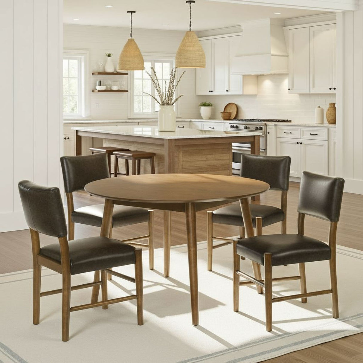 Bennet - 5-Piece Wood Dining Set - Walnut