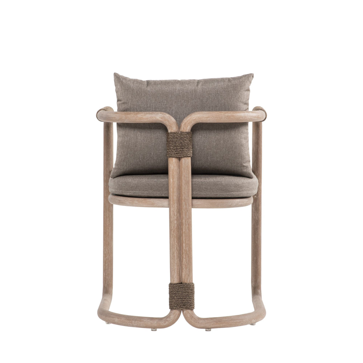 Baja - Outdoor Armchair With Cushion - Brown Eucalyptus / Brown