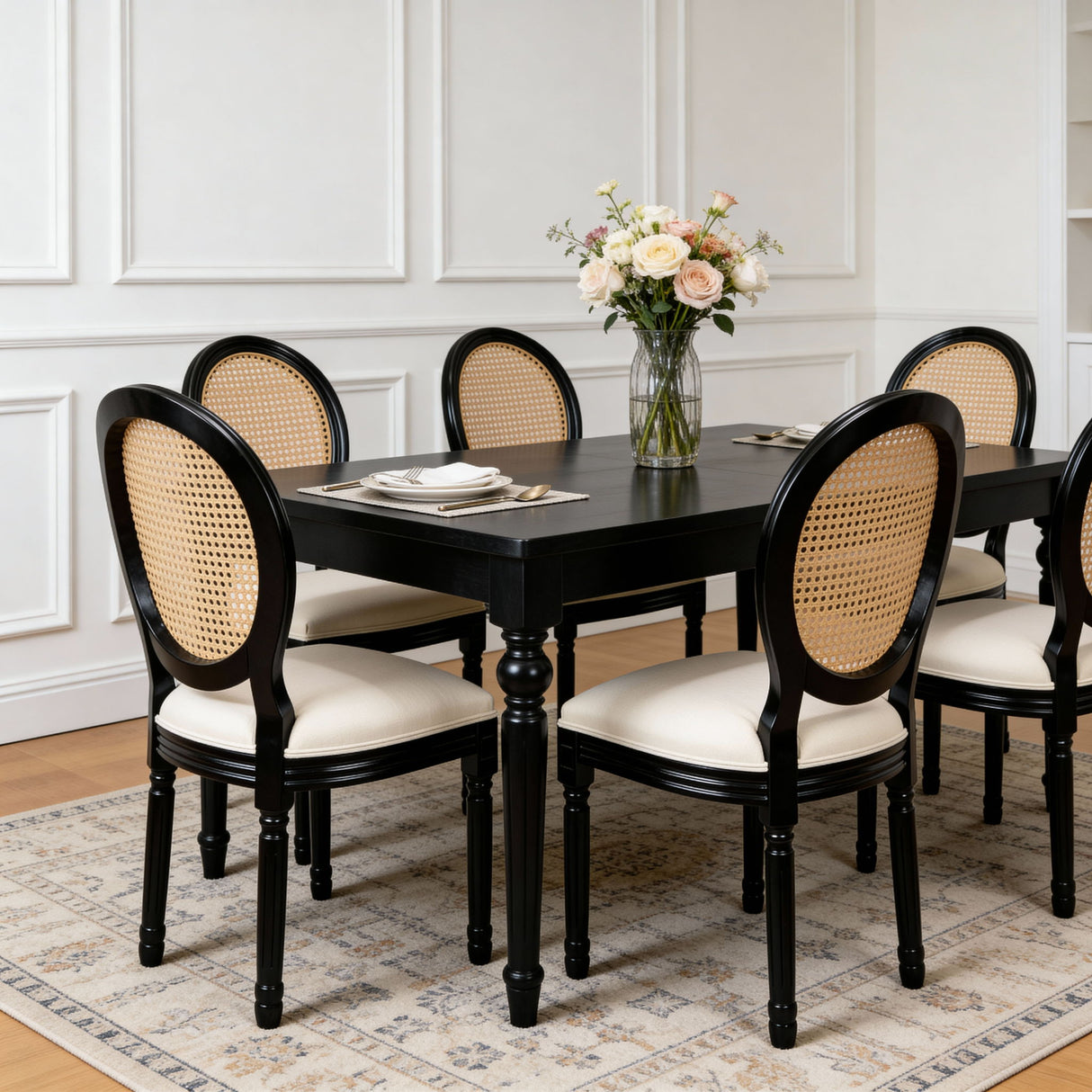 French Country Dining Chairs With Round Back (Set of 2)