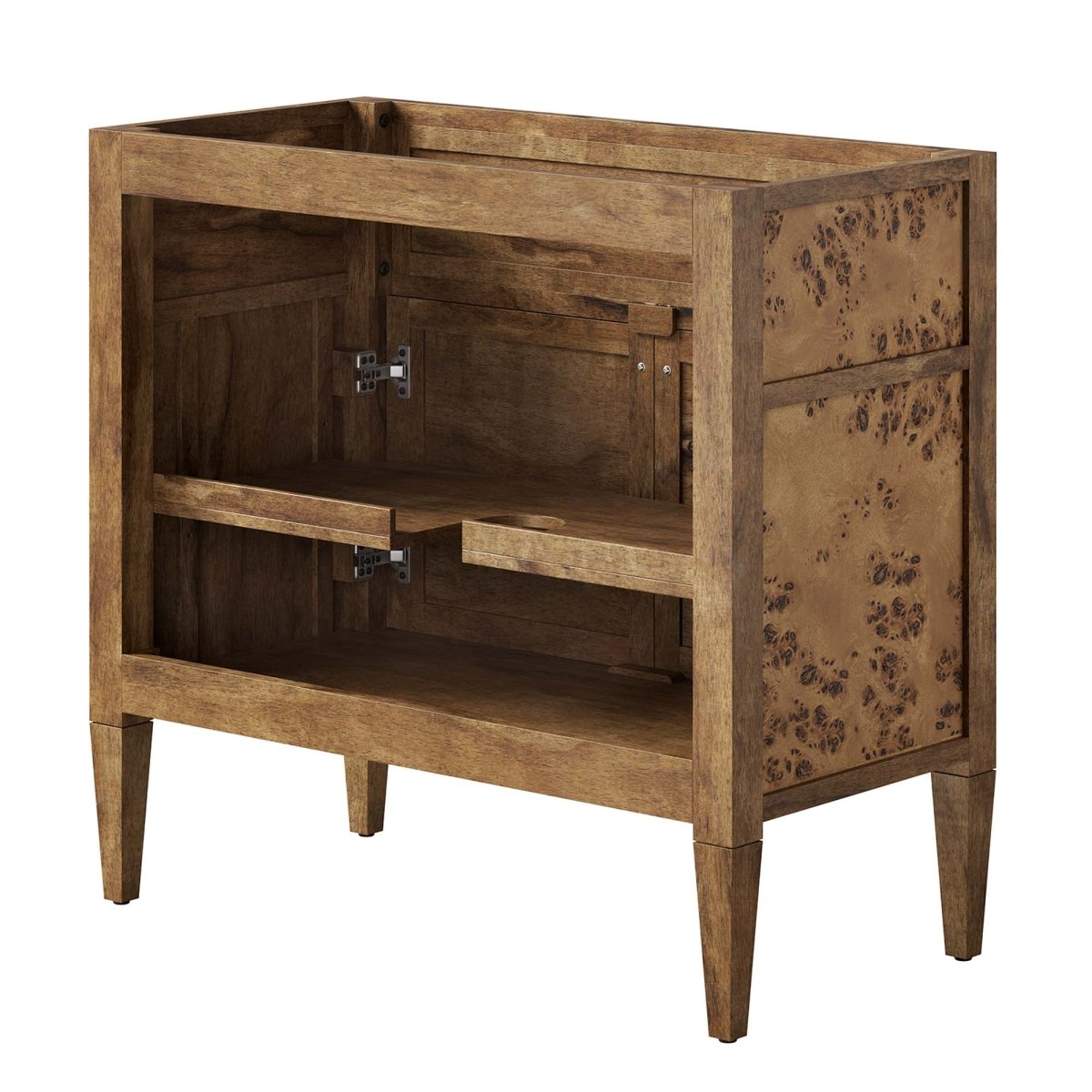 36" Brown Wood Bathroom Vanity Cabinet (Sink Basin Not Included) - Bathroom Fixtures - Alpine Outlets